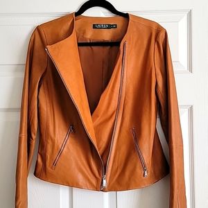 Lauren Ralph Lauren Lamb Leather Jacket S